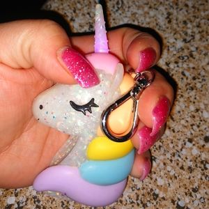 SOLD Unicorn hand sanitizer gel holder